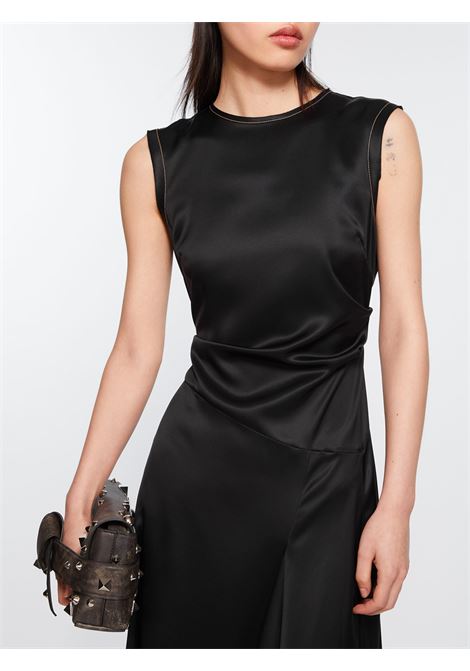 abito satin sleeveless donna nero in acetato ACNE STUDIOS | A20734900